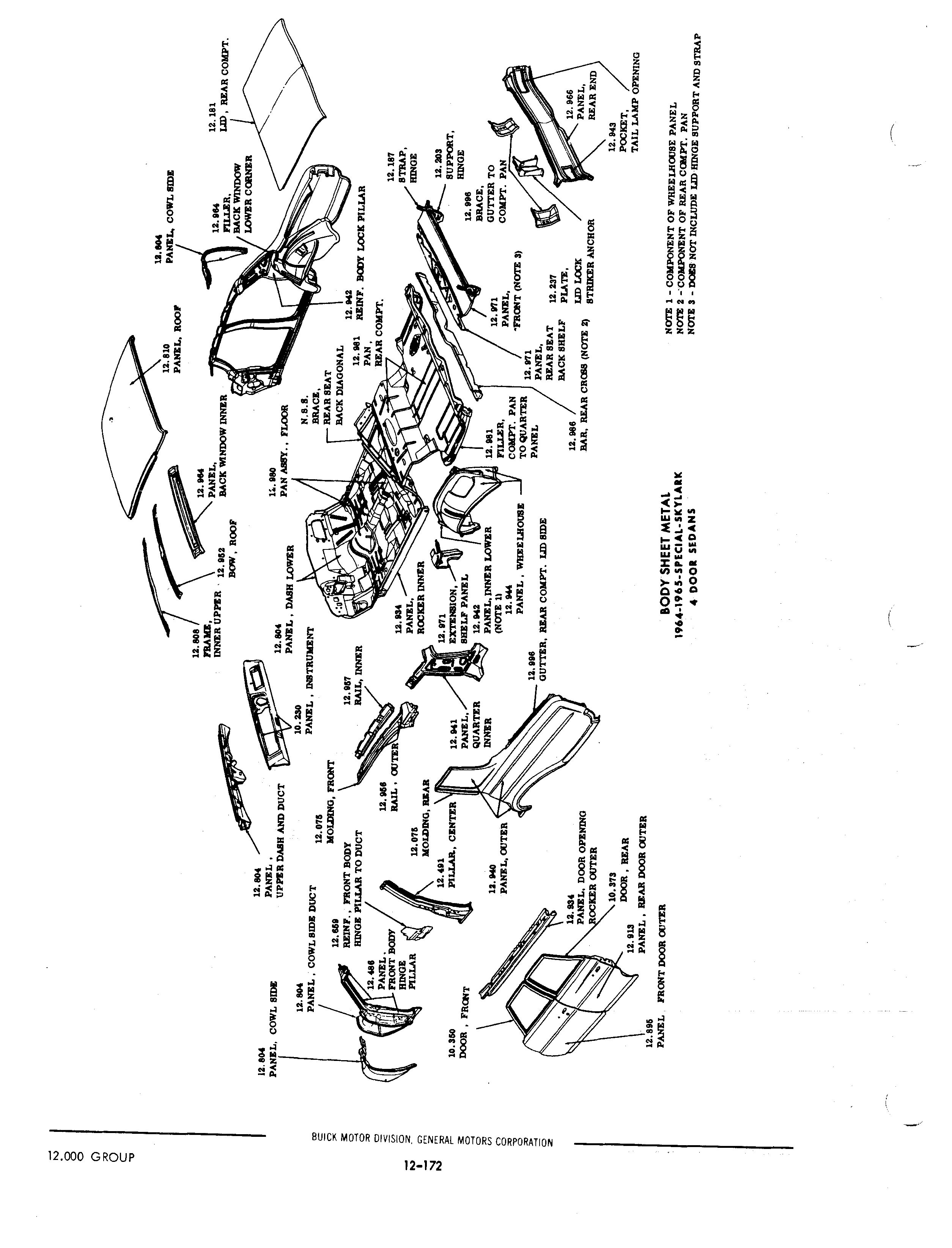 Buick 19401972 Parts illustrations / Buick Chassis And Body